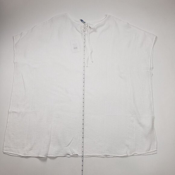 Andie Swim The Magdalena Kaftan Size S/M White Cotton Gauze Lightweight Cover-Up - Picture 6 of 16